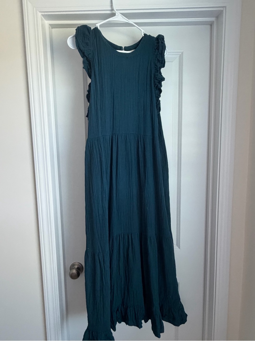 Universal Thread Teal Ruffle-Sleeve Maxi Dress